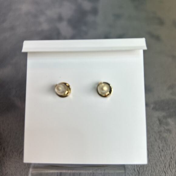 Tory Burch Roxanne Earrings Gold Logo & Classic Sapphire Blue Hearts wrapped - Picture 3 of 5